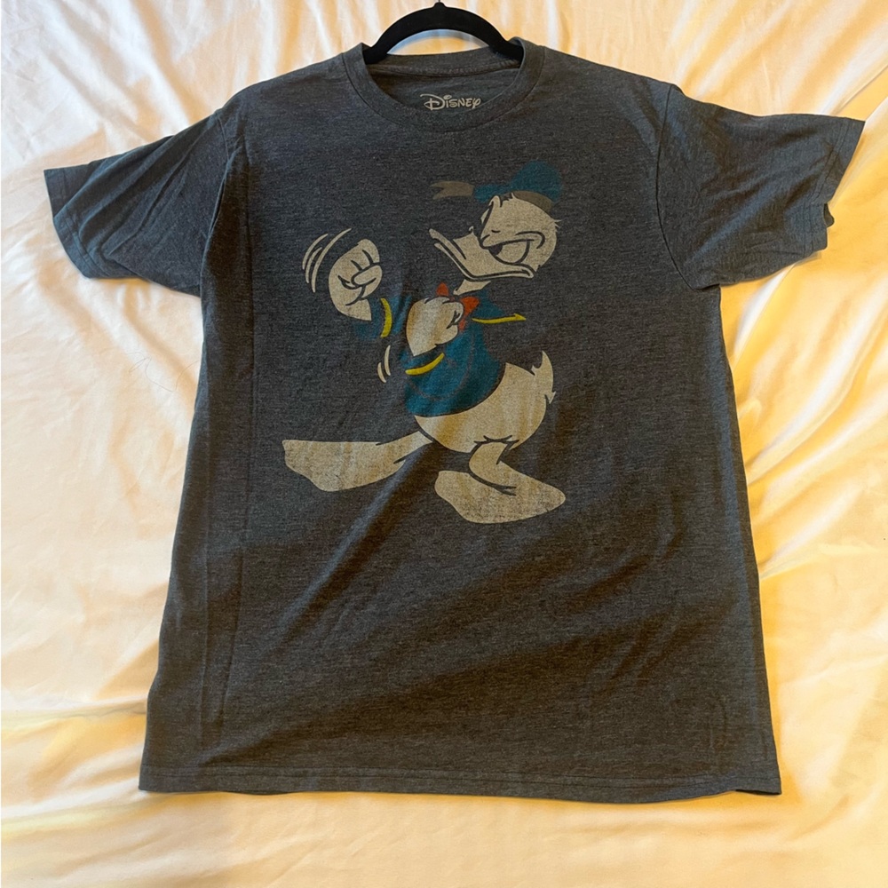 Disney Men Charcoal Donald Duck T-shirt